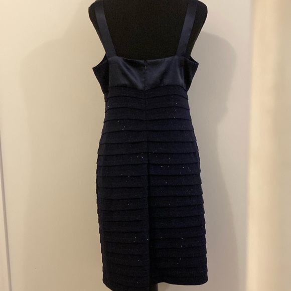 Elegant Sparkly Navy Dress - Picture 2 of 2